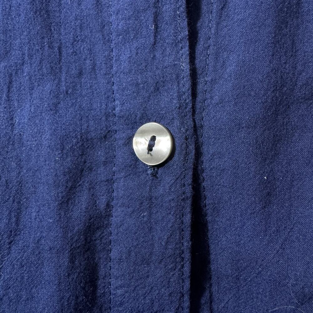 NWT Tommy Bahama Womens XL Blue Crinkle Cotton Boyfriend Shirt Tunic Roll Tab - Picture 8 of 9